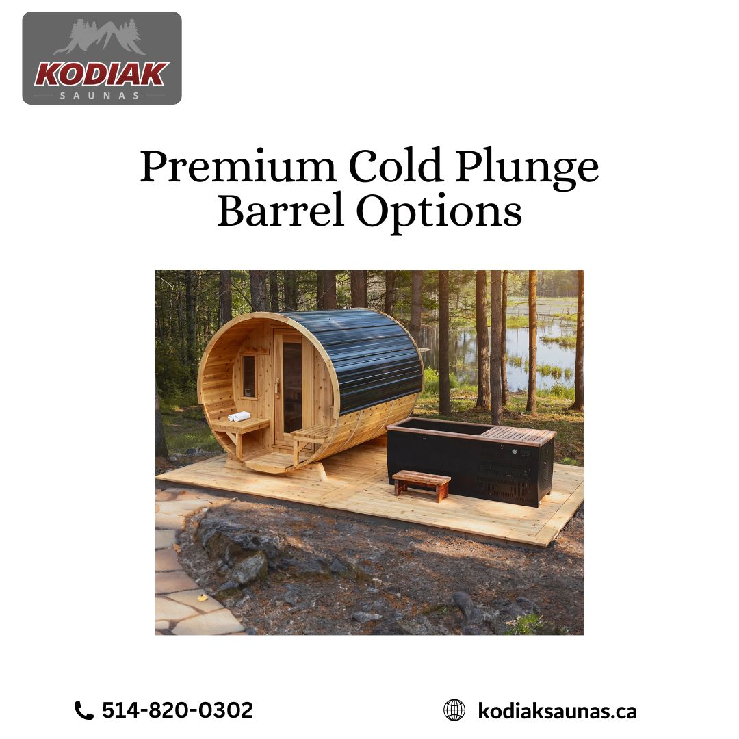 Premium Cold Plunge Barrel Options From Kodiak Sauna Manufacturers